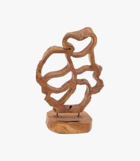 戴着面具的石灰石人物